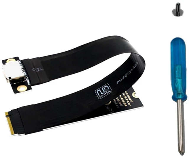 Alt view image 4 of 5 - M.2 NVMe PCIE 4.0 to Oculink SFF-8611 SFF-8612 Female Adapter Cable External Graphics Card Extension Cable