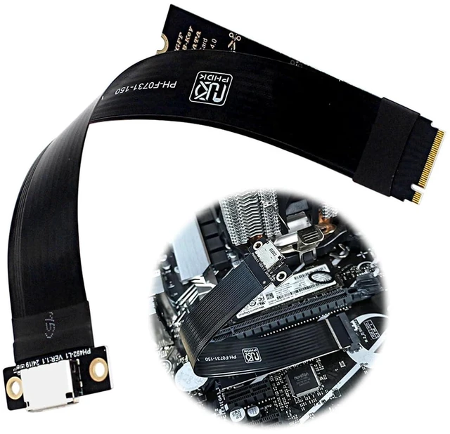 Alt view image 3 of 5 - M.2 NVMe PCIE 4.0 to Oculink SFF-8611 SFF-8612 Female Adapter Cable External Graphics Card Extension Cable