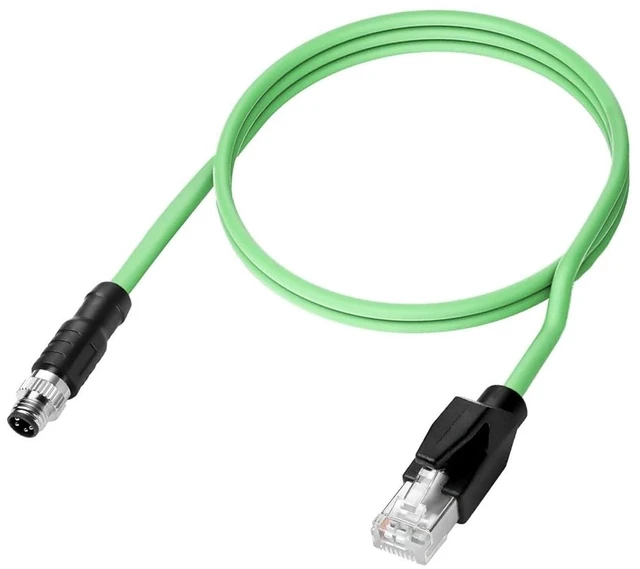 Alt view image 3 of 5 - Cables M8 A-Code 4 Pin Male to RJ45 Ethernet Cable Cat6a High-Flex Shielded for ZK1090-3191