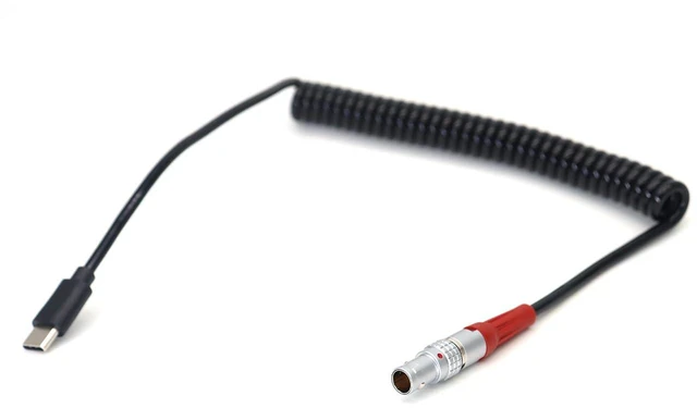 Main image of Power Coiled Cable Type-C USB to 0B 4Pin Male Coiled Cord for ARRI FIZ MDR Wireless Focus, DJI Ronin RS3/RS4 Power Supply Line