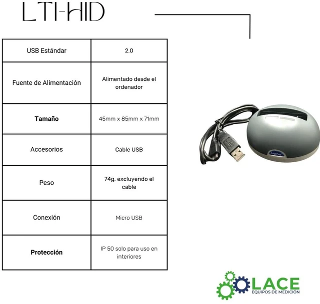 Alt view image 4 of 6 - LTI-HID, LogTag Desktop USB Interface Cradle for All LogTag 3-pin Data Loggers, Includes USB Connection Lead, Charcoal/Grey