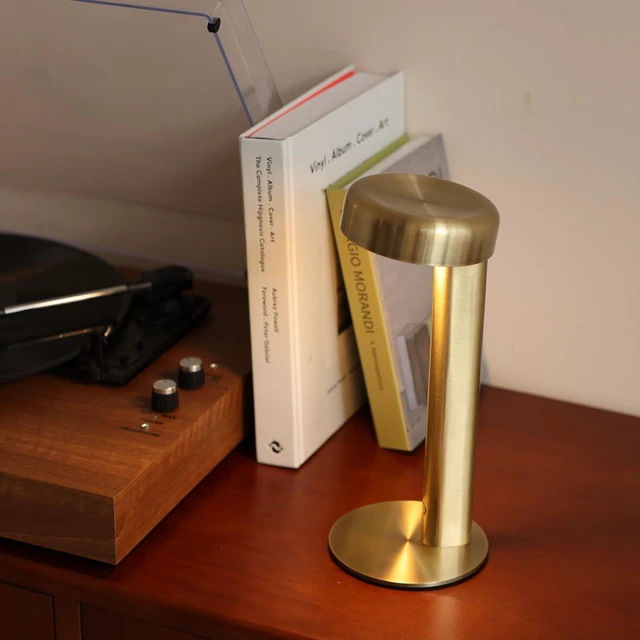 Alt view image 7 of 7 - Owlpack Moovit Cordless Rechargeable LED Table Lamp with Adjustable Dimmer - Gold