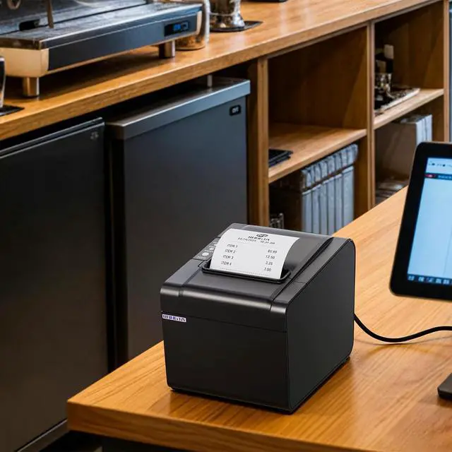Alt view image 7 of 7 - Rongta POS Printer, 80mm USB Thermal Receipt Printer, Restaurant Kitchen Printer with Auto Cutter Support Cash Drawer,USB Serial Ethernet Interface for Windows/Mac/Linux,Do Not Square (RP326)