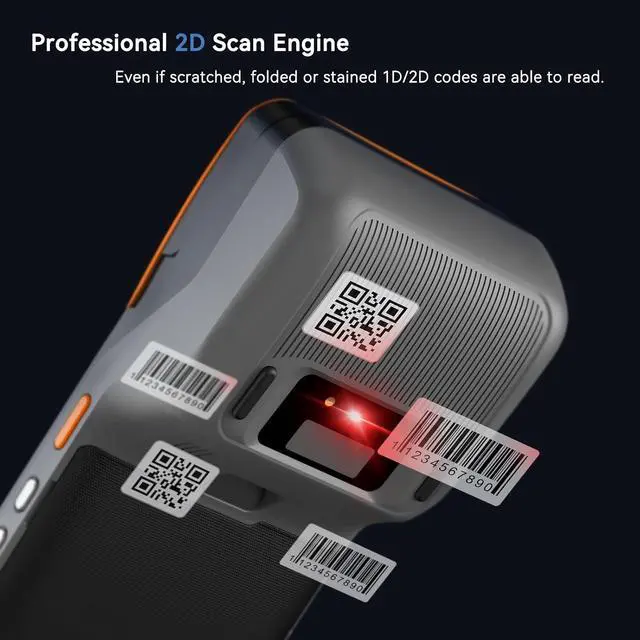 Alt view image 5 of 6 - Alacrity Handheld Mobile POS PDA Terminal, 1D 2D Scan Module, 58mm Receipt Printer, Android 12, 5.9" Touch Screen Supports 4G WiFi Bluetooth, Perfect to Manage Queues, Online, Mobile & Takeaway Orders