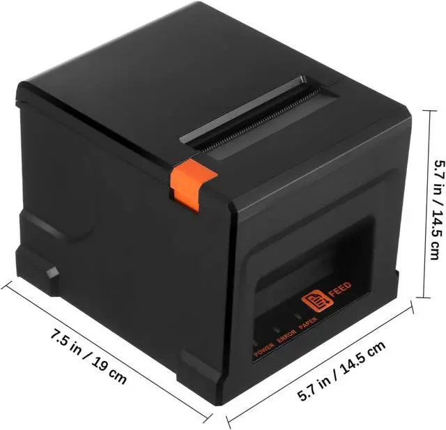 Alt view image 7 of 7 - Thermal Receipt Printer Auto Cutter Portable Label Printer for Small Business and Supermarkets USB Ethernet Support for