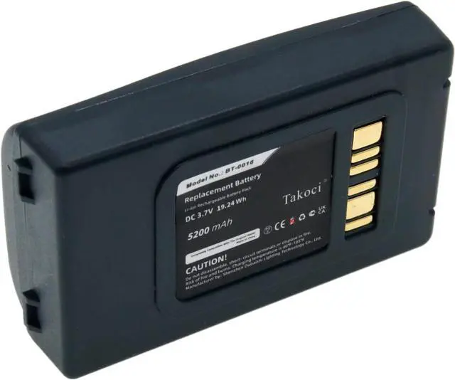 Alt view image 6 of 7 - (5pcs) Replacement Battery for Datalogic Skorpio X3 X4,fits Part no BT-0016 94ACC0046 94ACC0048 BT-0015 Barcode Scanner Battery-5200mAh