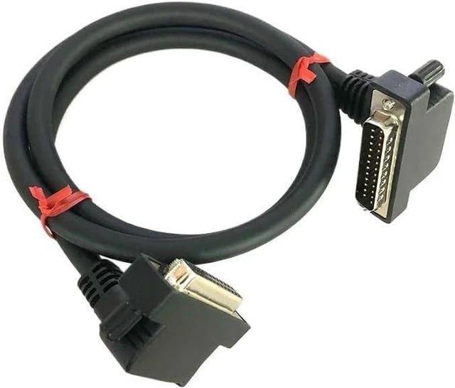 Alt view image 2 of 6 - DB25 Male to Female Wire Right Angle Slim DB 25Pin Data Cable Connector UP Down Angled Connection Signal Line(5M)