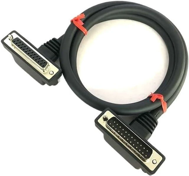 Alt view image 6 of 6 - DB25 Male to Female Wire Right Angle Slim DB 25Pin Data Cable Connector UP Down Angled Connection Signal Line(5M)