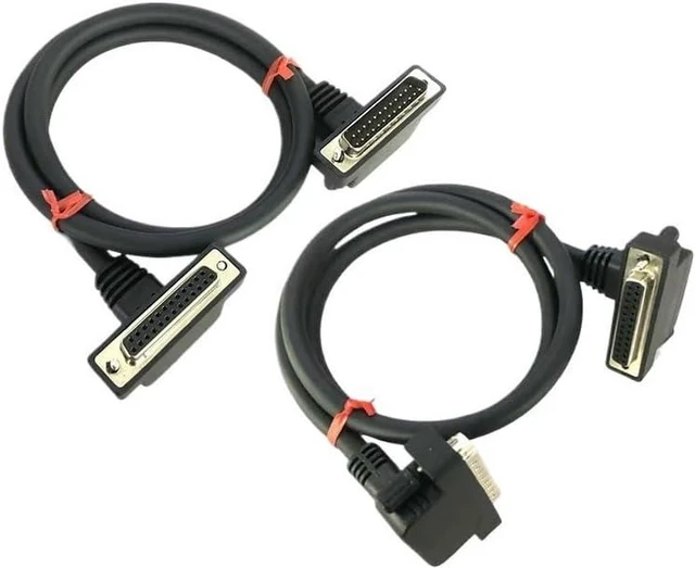 Main image of DB25 Male to Female Wire Right Angle Slim DB 25Pin Data Cable Connector UP Down Angled Connection Signal Line(5M)