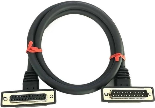 Alt view image 3 of 6 - DB25 Male to Female Wire Right Angle Slim DB 25Pin Data Cable Connector UP Down Angled Connection Signal Line(5M)