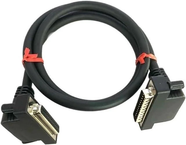 Alt view image 5 of 6 - DB25 Male to Female Wire Right Angle Slim DB 25Pin Data Cable Connector UP Down Angled Connection Signal Line(5M)