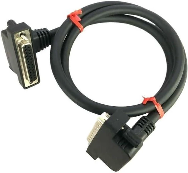 Alt view image 4 of 6 - DB25 Male to Female Wire Right Angle Slim DB 25Pin Data Cable Connector UP Down Angled Connection Signal Line(5M)