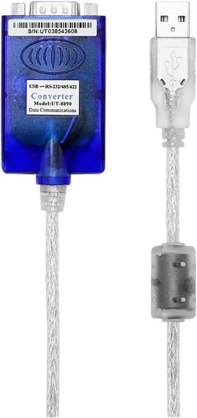 Alt view image 4 of 5 - 4.9Ft USB to RS232 RS485 RS422 Converter USB-A RS-232 RS-485 RS-422 Cable Serial DB9 Connector Full Half Duplex UT8890