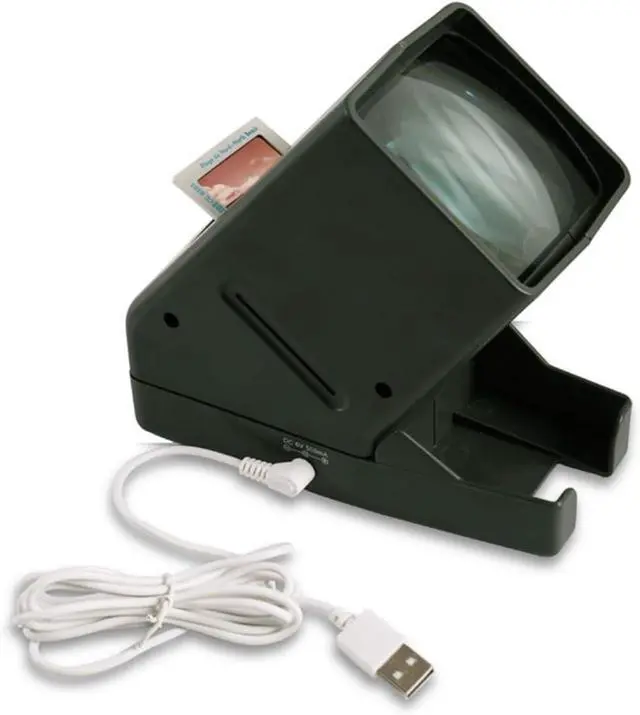 Alt view image 4 of 7 - 35mm Slide and Film Viewer 3X Magnification and LED Lighted Illuminated Viewing for 35mm Slides Film Negatives USB Power