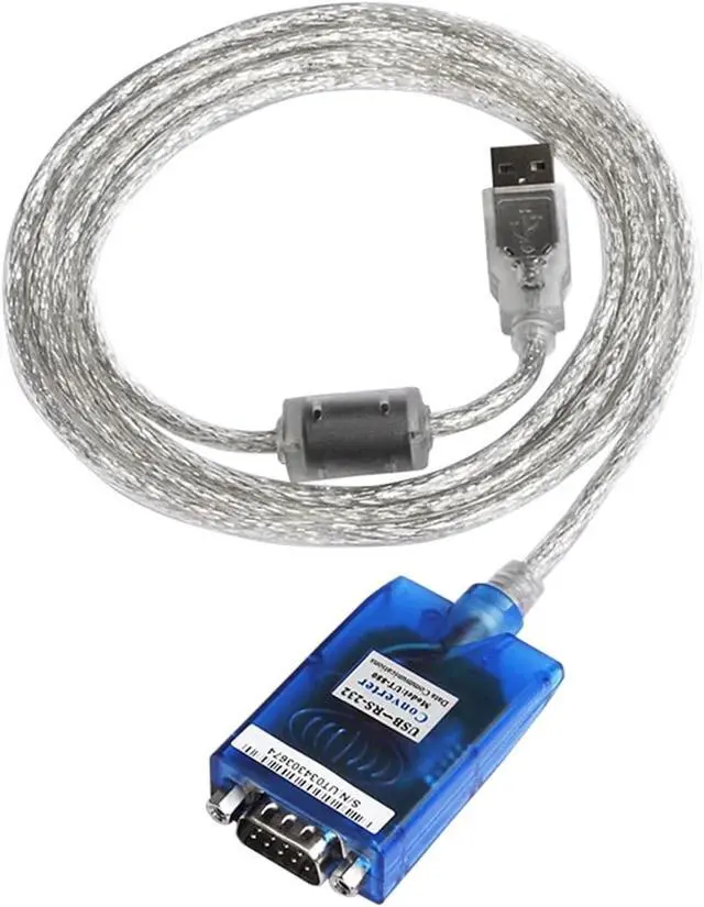 Alt view image 4 of 5 - 0.5M USB to RS-232 Converter RS232 to USB2.0 Cable Serial DB9 Adapter Line with Ring Imported Chip ESD UT-880K