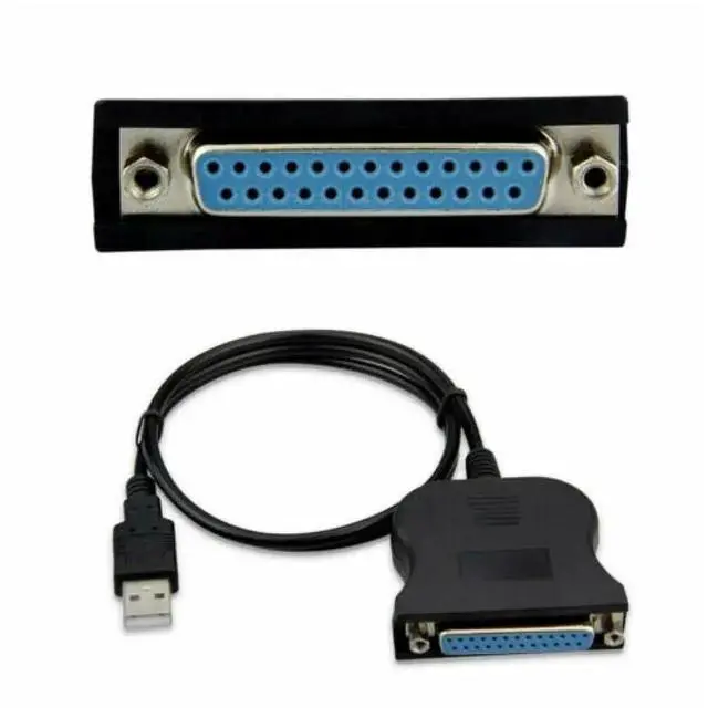 Alt view image 5 of 5 - Printer Female Adapter Cable Cord USB to IEEE 1284 DB25 25-Pin Parallel with Bi-Directional Data Transfer
