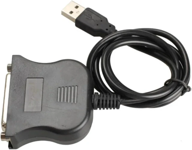 Alt view image 3 of 6 - USB A to IEEE 1284 Parallel 25-Pin LPT Print Converter Cable USB to DB25 Female Port Adapter Cord