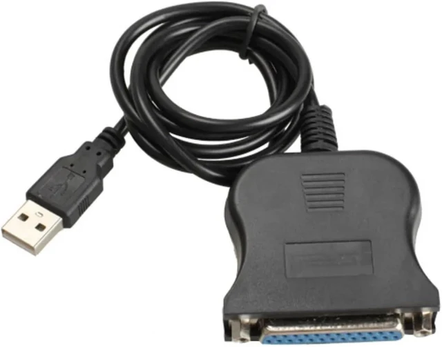 Alt view image 4 of 6 - USB A to IEEE 1284 Parallel 25-Pin LPT Print Converter Cable USB to DB25 Female Port Adapter Cord