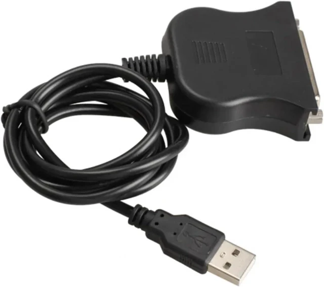 Alt view image 5 of 6 - USB A to IEEE 1284 Parallel 25-Pin LPT Print Converter Cable USB to DB25 Female Port Adapter Cord