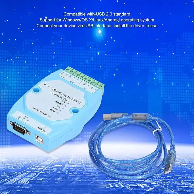 Alt view image 5 of 7 - Isolated 6-in-1 FT232 USB 485/422/232 TTL Converter YN4561I for OS X Linux Android