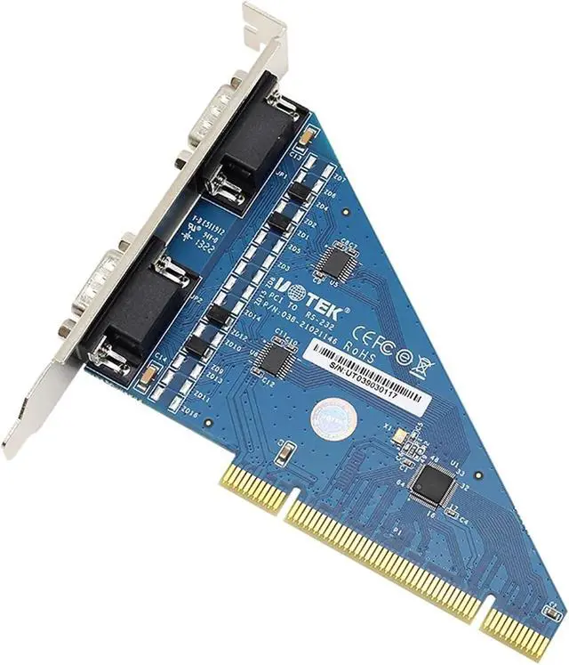 Alt view image 4 of 5 - 1PCS PCI to RS-232 Serial Card 2 Ports RS232 to PCI Converter DB9 COM Adapter UT-7702