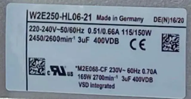 Alt view image 4 of 4 - W2E250-HL06-21 Fan 28CM for 220/240V 0.51/0.66A 115/150W 2450/2600RPM 28080 280X280X80MM Cooling Fan