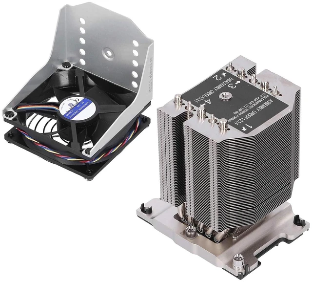 Alt view image 4 of 7 - Cryfokt SNKP0070APS4 LGA 3647-0 4U CPU Radiator Heat Sink for X11 Purley Computer Supplies Metal Fan 53.26CFM Maximum for Tower Server