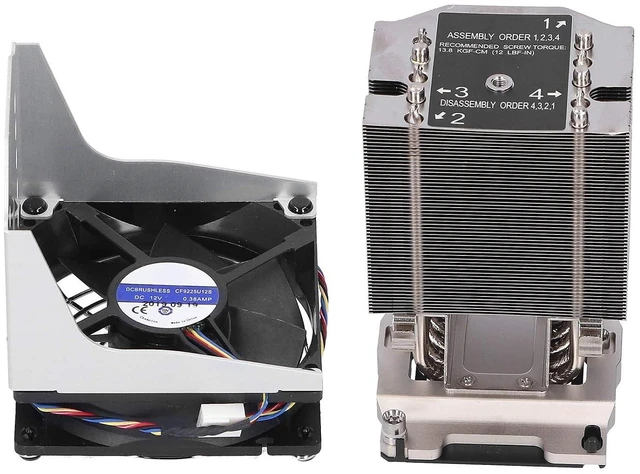 Alt view image 2 of 7 - Cryfokt SNKP0070APS4 LGA 3647-0 4U CPU Radiator Heat Sink for X11 Purley Computer Supplies Metal Fan 53.26CFM Maximum for Tower Server