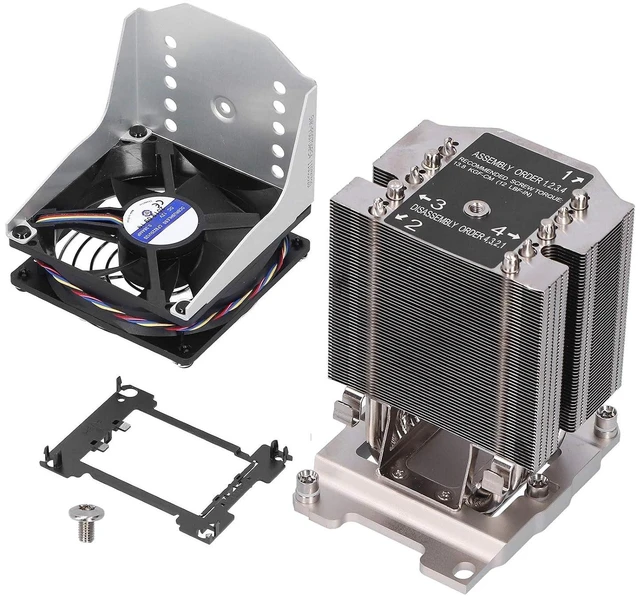 Alt view image 5 of 7 - Cryfokt SNKP0070APS4 LGA 3647-0 4U CPU Radiator Heat Sink for X11 Purley Computer Supplies Metal Fan 53.26CFM Maximum for Tower Server