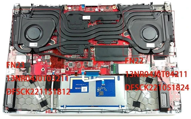 Alt view image 7 of 7 - CPU GPU Cooling Fan for ASUS Zephyrus G15 GA503QC GA503QE GA503QM GA503QR GA503QS Zephyrus M16 GU603HE GU603HM GU603HR 12V 1A FN22 13NR04J0T04211 DFSCK221051824 FN23 13NR04J0T03211 DFSCK221151812