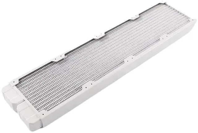 Alt view image 4 of 4 - Computer Water Cooling Piano White Copper Radiator 14 Flat Tube Single Layer Copper fin Suitable 12cm Fan. TSRP-TW480W