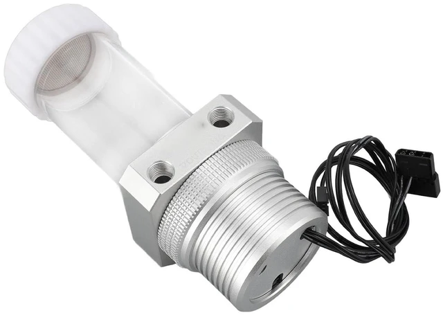 Alt view image 4 of 7 - Water Cooling Pump Tank, G1/4 Support PWM Automatic Speed Regulation PC Integrated Pump Tank 1100LH for Computer for Water Cooling System (Silver)