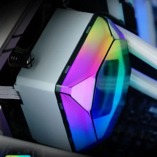 Alt view image 4 of 7 - Aluminum CPU Liquid Cooler ARGB CPU Water Cooler PWM & Fans For LGA 1700/1200/115X/2011/AM4/AM5