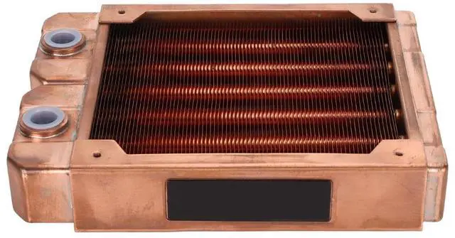 Alt view image 4 of 7 - PC Water Cooling Radiator, 29mm Thick Computer Radiator, Dual G1/4 Thread, Copper Heat Exchanger Water Cooling Cooler for Computer