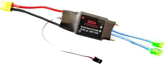 Alt view image 3 of 4 - Bidirectional Brushed 12V-24V Water Cooling for 860A XT60 Plug