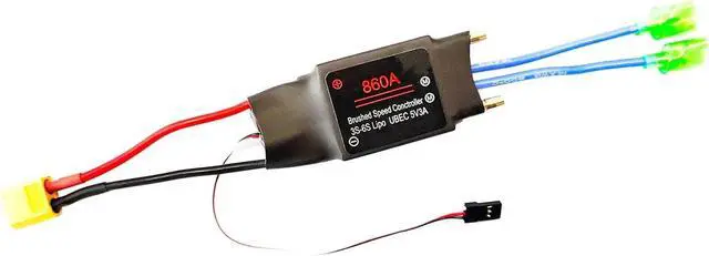 Alt view image 2 of 4 - Bidirectional Brushed 12V-24V Water Cooling for 860A XT60 Plug