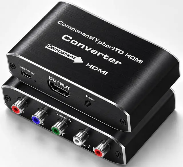 Main image of Component to HDMI, YPbPr to HDMI Converter, Koopman 5RCA RGB to HDMI Converter Adapter, Supports 1080P Video Audio Converter Adapter HDMI V1.4 for DVD PSP PS2 N64 to HDTV Monitor and Projector
