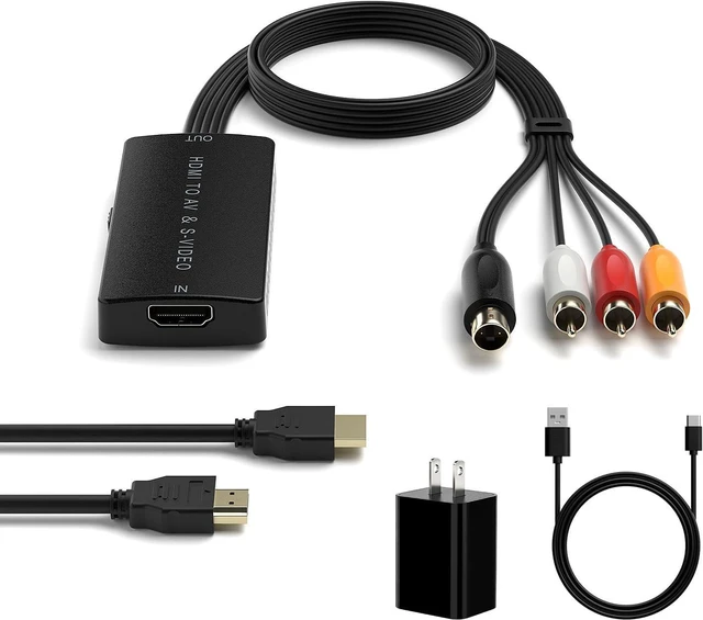 Main image of Dingsun HDMI to S-Video Converter HDMI to RCA Adapter Support 720P/1080p for PC Laptop Xbox PS3 TV STB VHS VCR Blue-Ray DVD