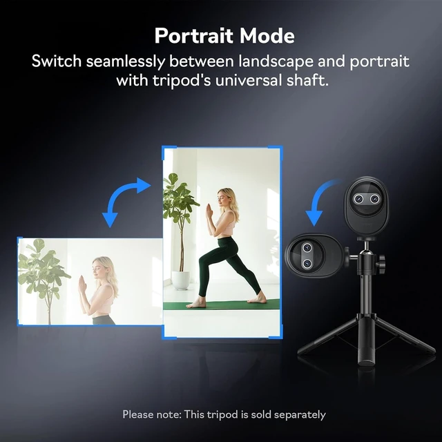 Alt view image 7 of 7 - EMEET Piko 4K Webcam for Streaming, Worlds 1st Dual-Camera AI-Powered 4K