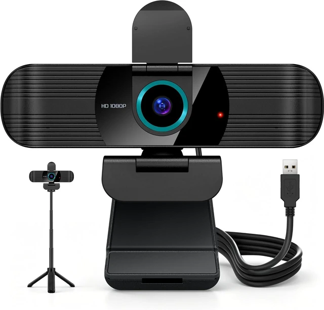 Main image of Pro HD 1080p/30fps Webcam with Tripod, External USB Camera for PC/Laptop