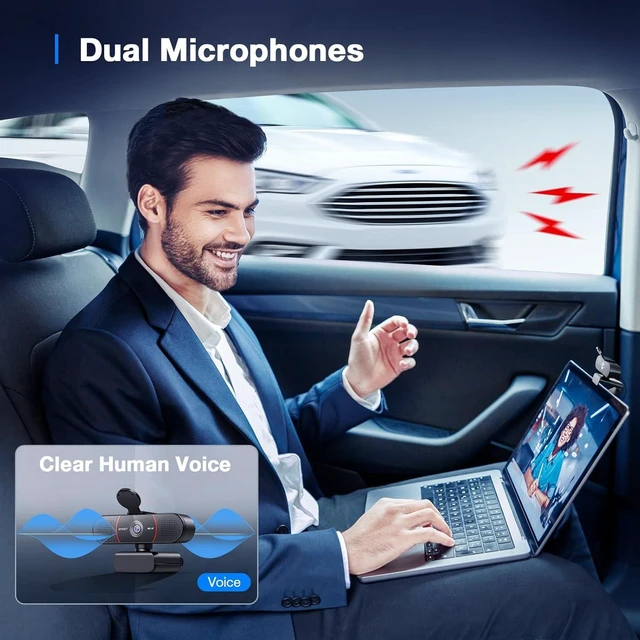 Alt view image 4 of 7 - EMEET C960 4K Webcam for PC, PDAF Auto Focus, Dual Omni Mics, 73° FOV