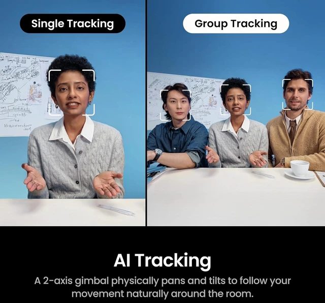 Alt view image 4 of 7 - Insta360 Link 2 Pro 4K PTZ Webcam for PC/Mac, 1/1.3 Sensor, Low-Light, AI Tracking, HDR, Directional Noise-Canceling Mics, Supports Stream Deck, Zoom, Teams, Twitch for Streaming or Meetings
