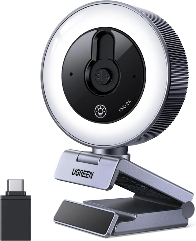 Main image of UGREEN 2K Webcam with 4-Level Ring Light