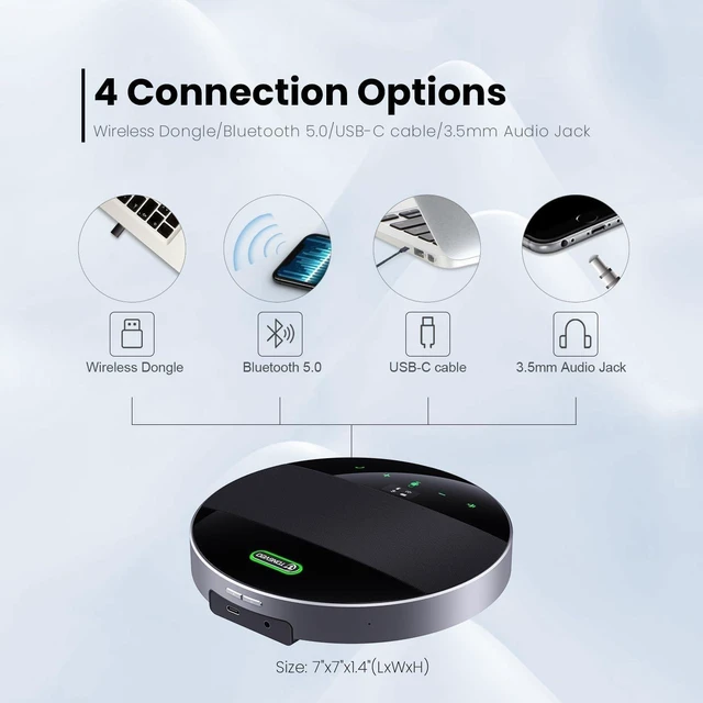 Alt view image 7 of 7 - 20x Zoom Conference Room Camera System TONGVEO All-in-1 Video and Audio Conferencing System 20X Optical Zoom USB3.0 HDMI PTZ Camera and Conference speaker with microphone Bundle for large Meeting Room