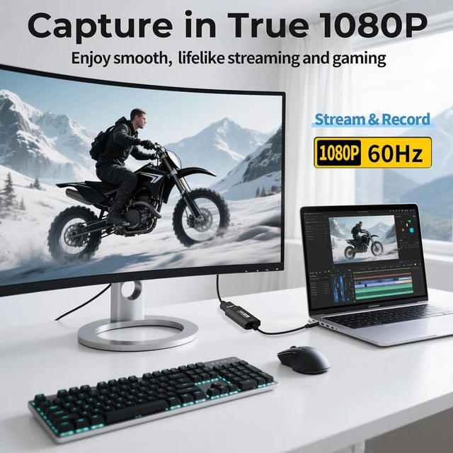 Alt view image 4 of 7 - GUERMOK Video Capture Card, USB3.0 HDMI to USB-C Capture Device, 2K@30FPS