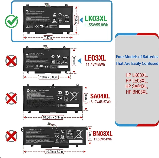 Alt view image 4 of 7 - LK03XL L09281-855 916814-855 Battery for HP Envy X360 15M-CN0XXX 17M-AE0XX