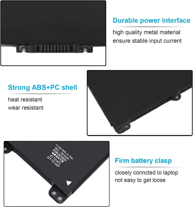 Alt view image 3 of 6 - HT03XL L11119-855 Battery for HP Pavilion 15-CS 15-DA 15-DB 15-DW 17-by 17-CA 14-CE 14-CF 14-DF 15-CS0073CL 15-CS0053CL 15-DA0014DX 15-DA0XXX L11421-2C2 L11421-422 HT03041XL HSTNN-UB7J HSTNN-DB8R