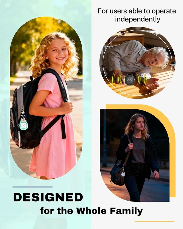 Alt view image 6 of 7 - Personal Safety Alarm, VIGOROAD 3 Pack Loud 130dB Siren Emergency Panic Alarm with LED Light, Easy Pull Pin Keychain Self-Defense Security Alarm for Women, Seniors, Kids
