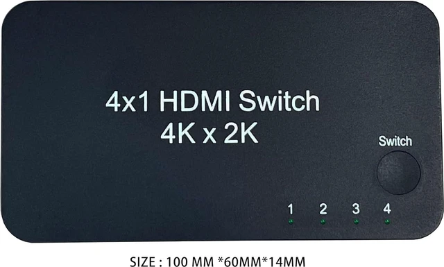 Alt view image 2 of 6 - HDMI 4 in 1 Out switcher, 4K@60hz HDMI Switcher