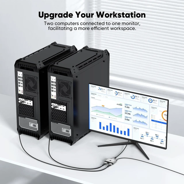 Alt view image 6 of 7 - HDMI 2.1 Switch, HDMI Splitter 2 in 1 Out 4K@120Hz 8K@60Hz Bi-Directional